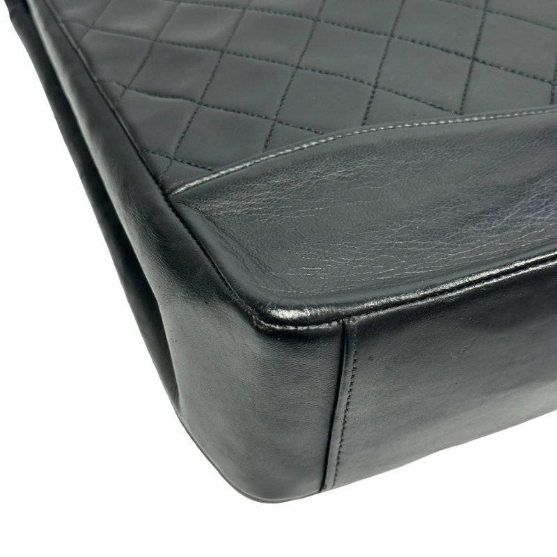 CHANEL Calfskin Leather Vintage 31 Handbag Black GHW-6