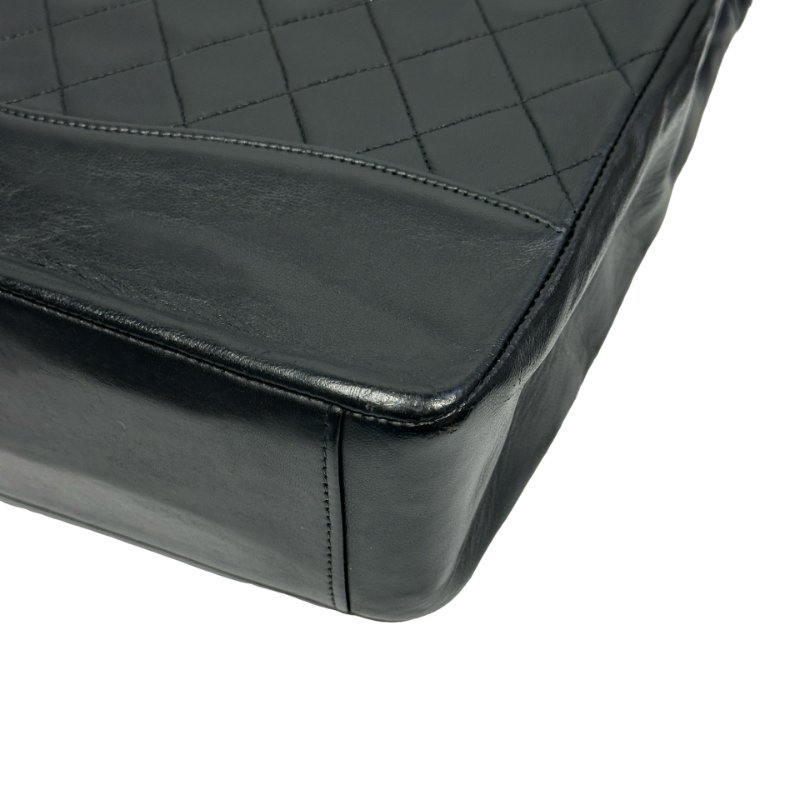 CHANEL Calfskin Leather Vintage 31 Handbag Black GHW-7