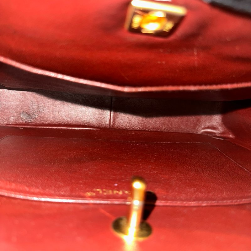 CHANEL Calfskin Leather Vintage 31 Handbag Black GHW-8