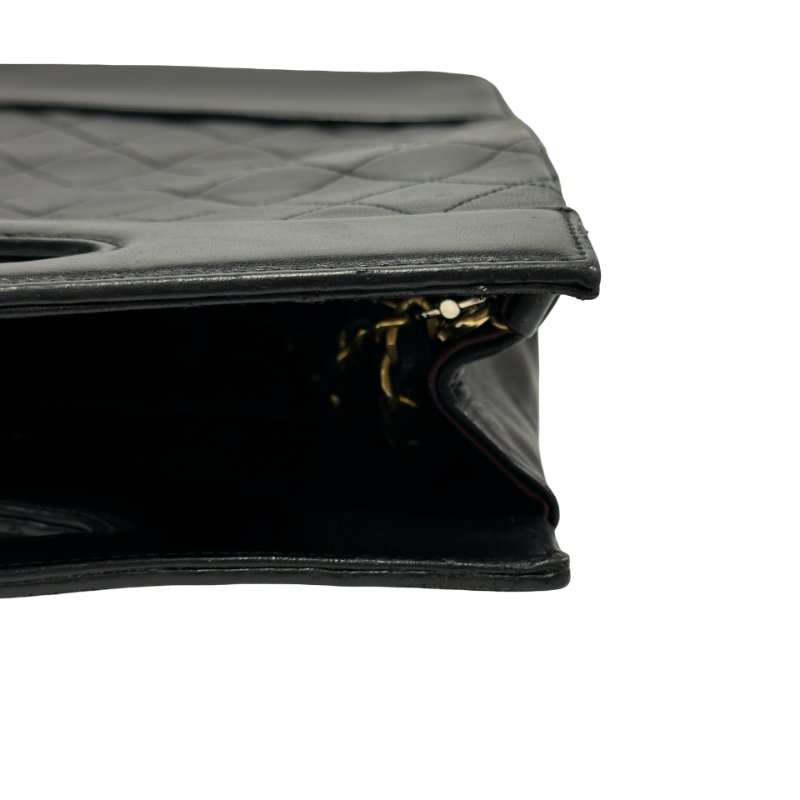 CHANEL Calfskin Leather Vintage 31 Handbag Black GHW-13