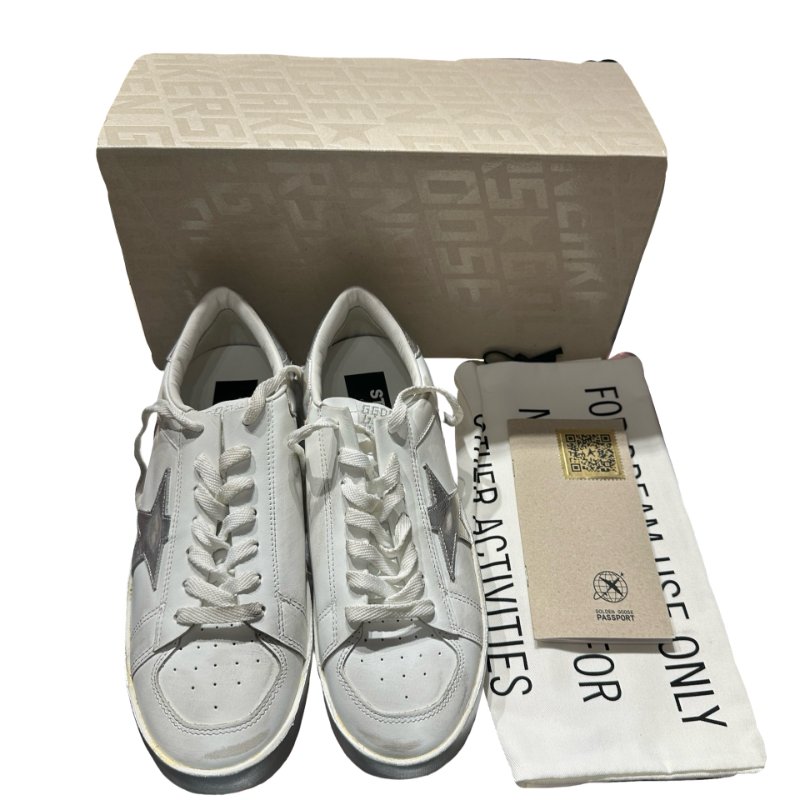 GOLDEN GOOSE Stardan Sneakers Shoes White Silver-2