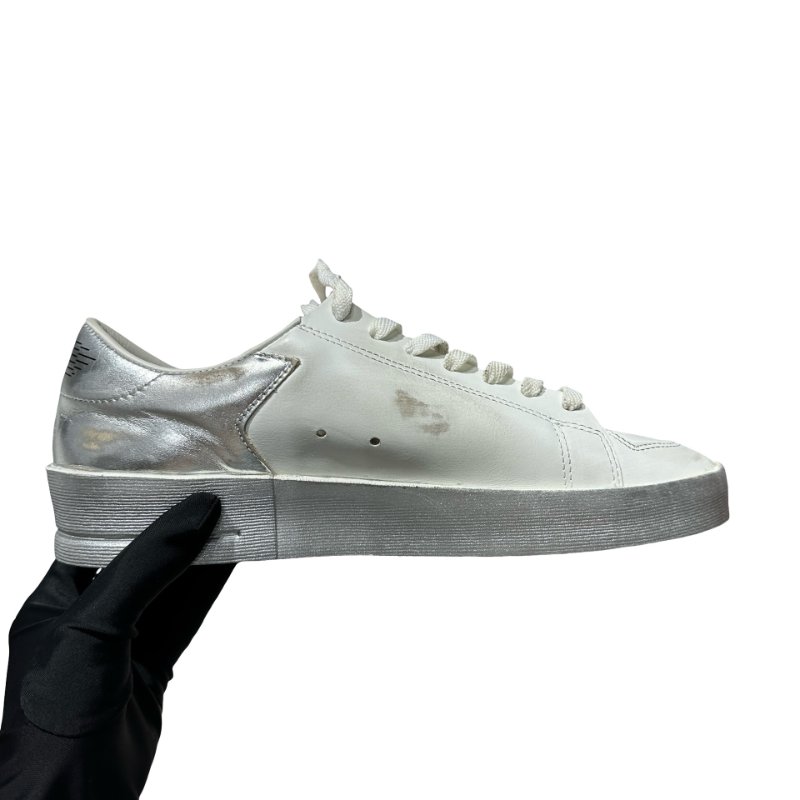 GOLDEN GOOSE Stardan Sneakers Shoes White Silver-6