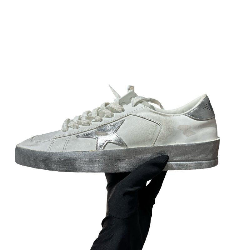 GOLDEN GOOSE Stardan Sneakers Shoes White Silver-7