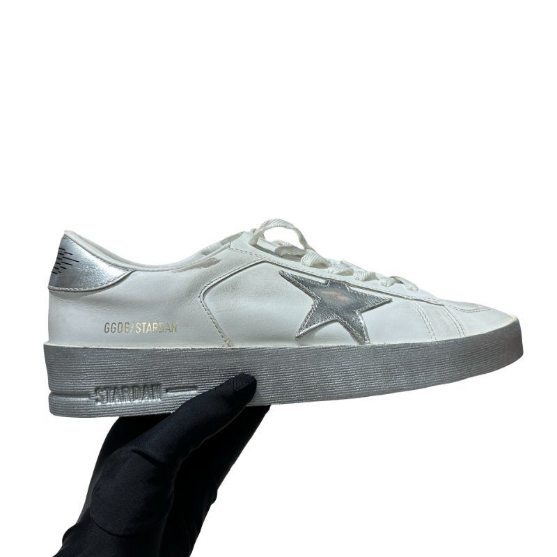 GOLDEN GOOSE Stardan Sneakers Shoes White Silver-8