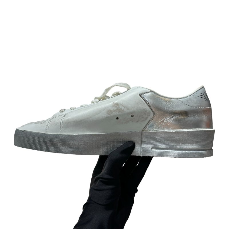 GOLDEN GOOSE Stardan Sneakers Shoes White Silver-9