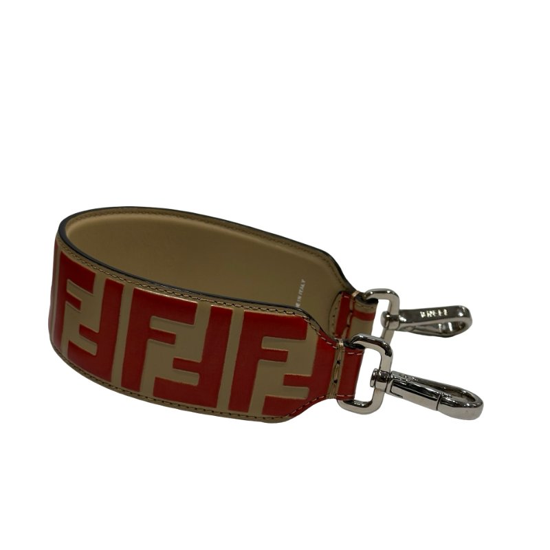 FENDI Calfskin Leather Mon Tresor Bucket Bag Grey Beige GHW-10