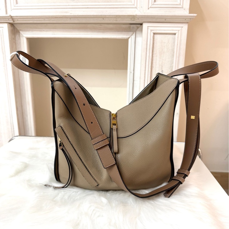 羅意威Loewe 小型Hammock手提肩背包 米色-1