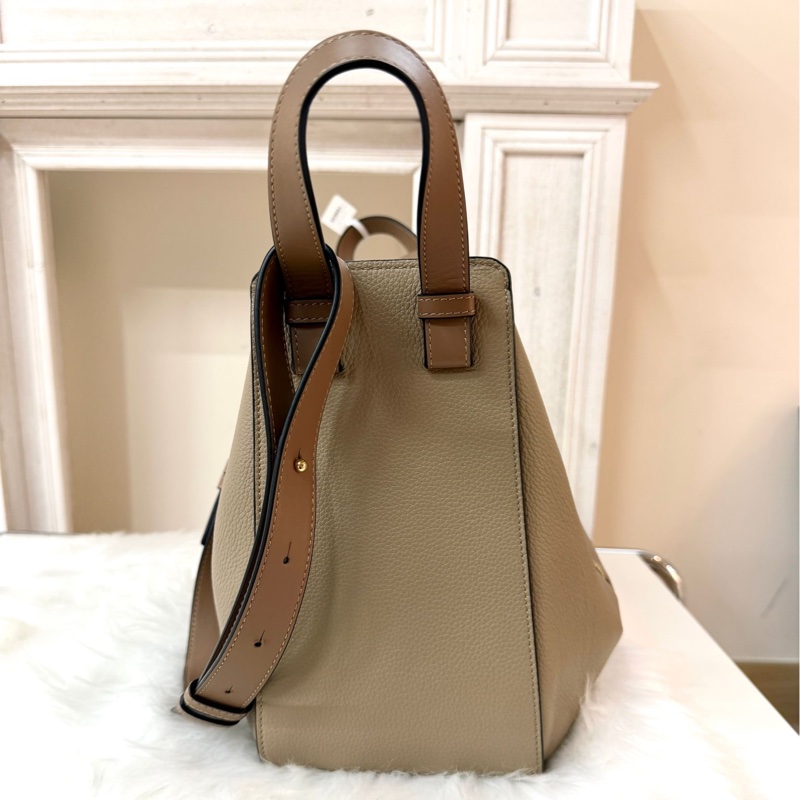羅意威Loewe 小型Hammock手提肩背包 米色-4