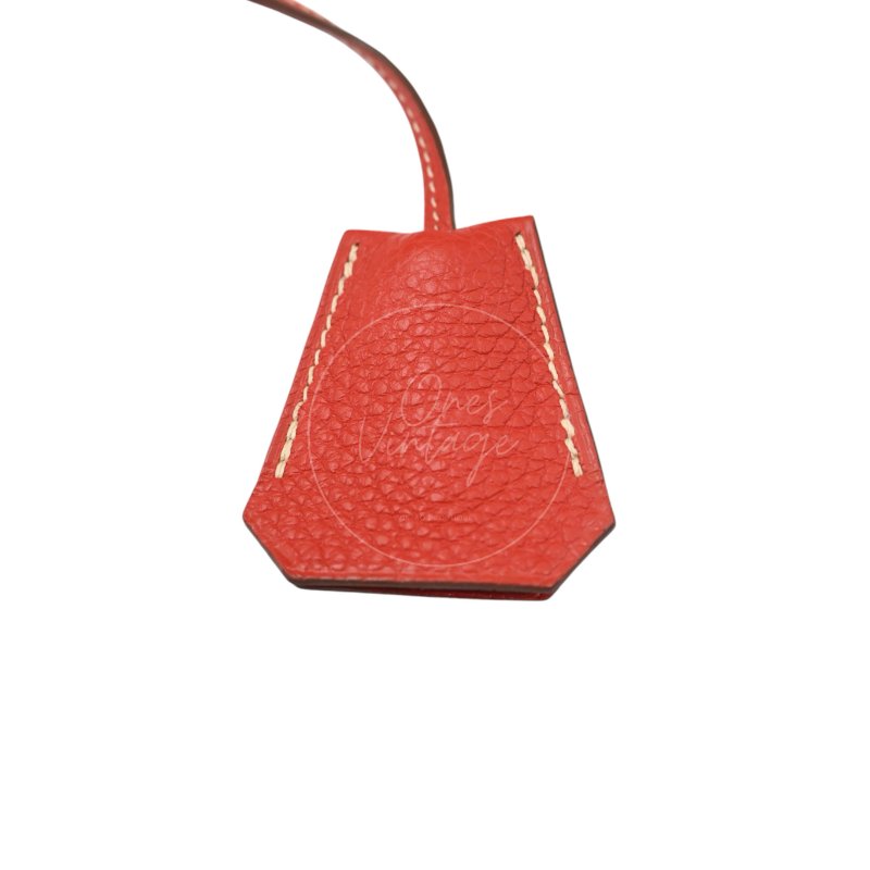 中古 愛馬仕 Hermes Birkin 42 Shoulder 銀色五金 Sanguine 紅色印記 Square O 手袋-39