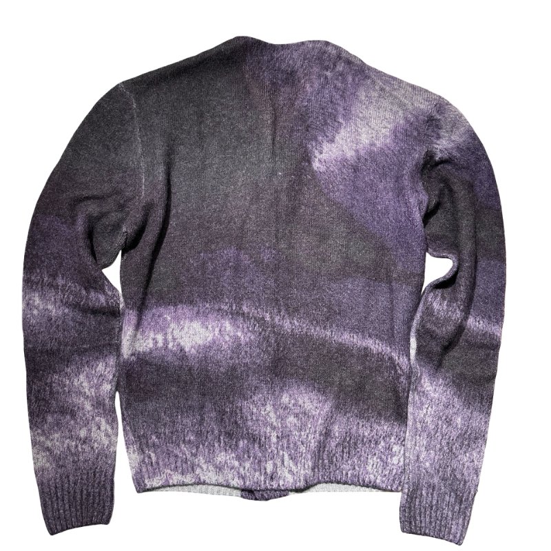 HERMÈS Reflets Equestres Buttoned Cardigan Clothes Purple-2