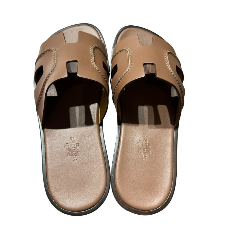 HERMÈS Izmir sandal men’s Shoes Brown-1