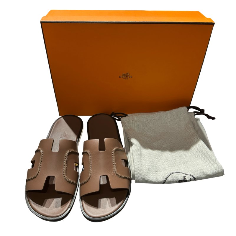 HERMÈS Izmir sandal men’s Shoes Brown-2