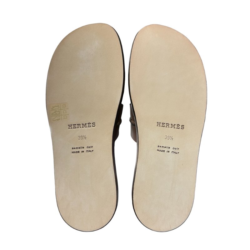 HERMÈS Izmir sandal men’s Shoes Brown-3