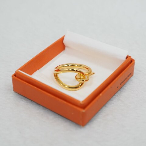 HERMES 金色絲巾扣