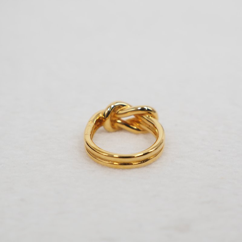 HERMES 金色繩結絲巾扣-2