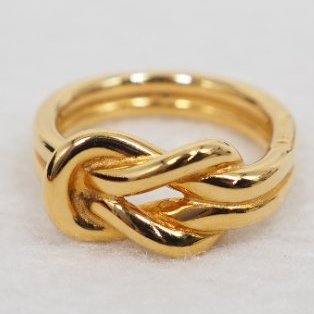 HERMES 金色繩結絲巾扣-6