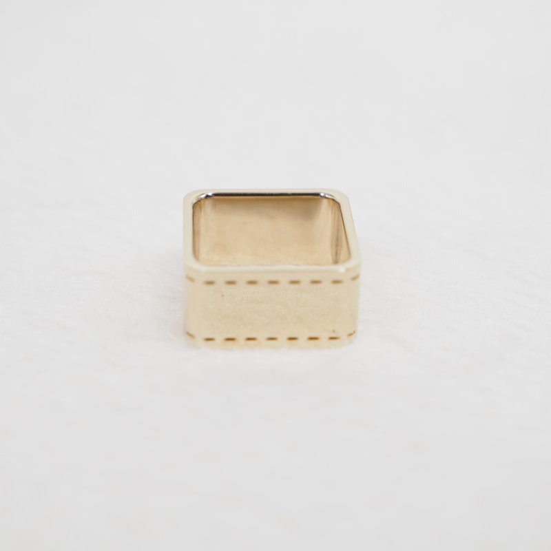 Hermes 方形馬車淺金色絲巾扣-4