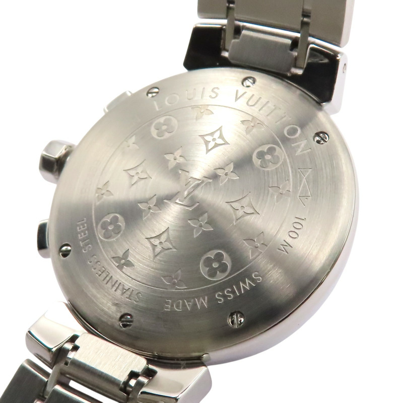 母貝錶盤 不鏽鋼 膠帶 Tambour Lovely Cup 腕錶【LOUIS VUITTON LV 路易威登】 Q132H-3