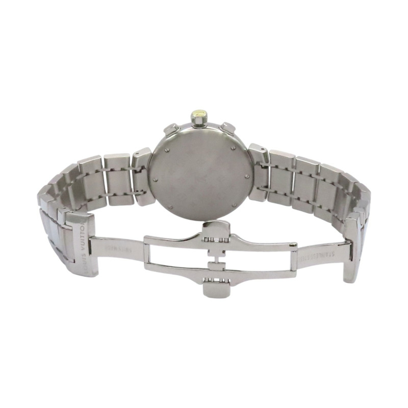 母貝錶盤 不鏽鋼 膠帶 Tambour Lovely Cup 腕錶【LOUIS VUITTON LV 路易威登】 Q132H-7