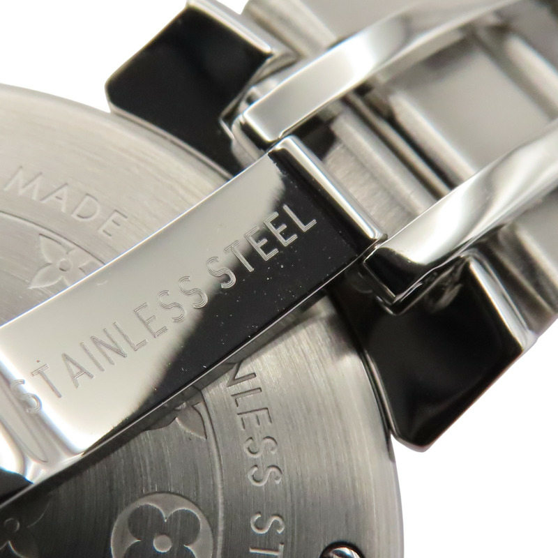 母貝錶盤 不鏽鋼 膠帶 Tambour Lovely Cup 腕錶【LOUIS VUITTON LV 路易威登】 Q132H-12