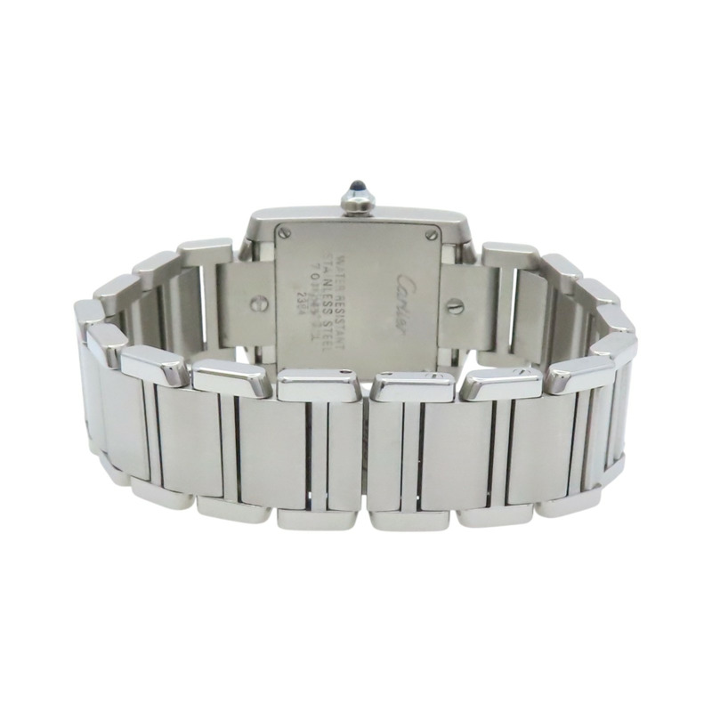 米色錶盤 不鏽鋼 Tank Francaise SM 腕錶【Cartier 卡地亞】 W51008Q3-2