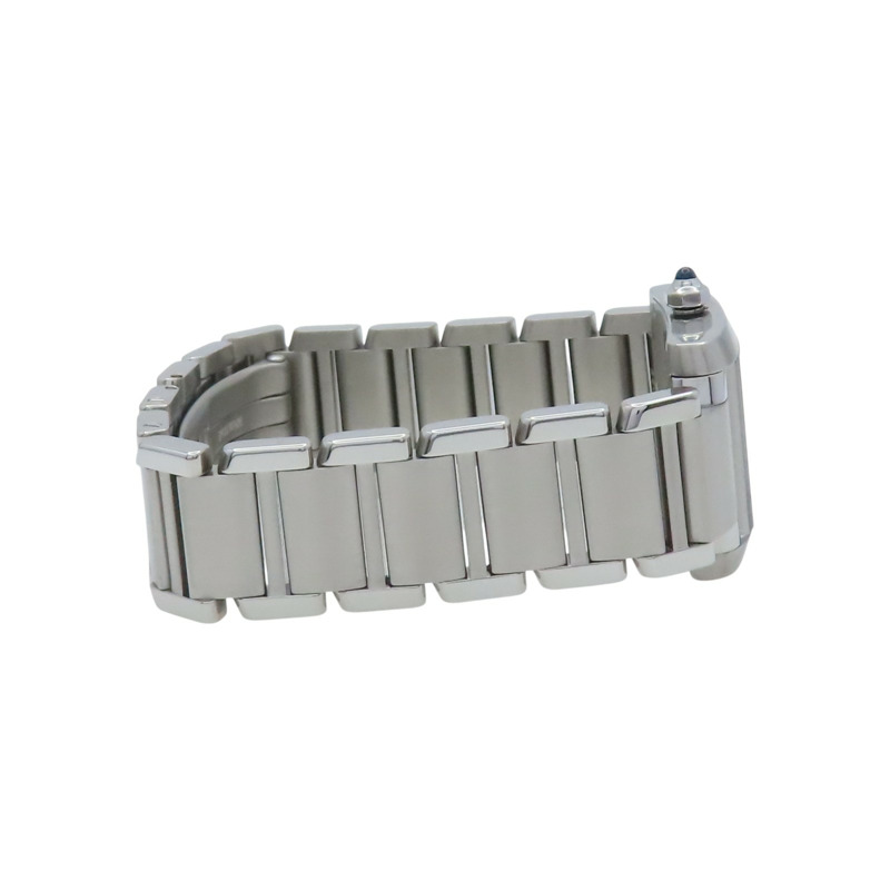 米色錶盤 不鏽鋼 Tank Francaise SM 腕錶【Cartier 卡地亞】 W51008Q3-4