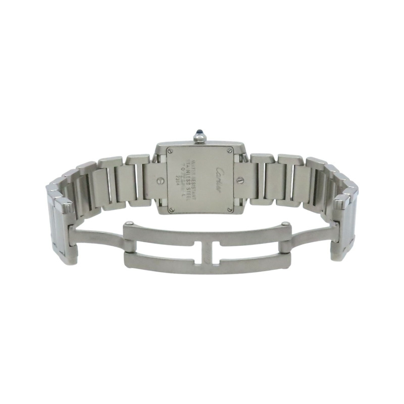 米色錶盤 不鏽鋼 Tank Francaise SM 腕錶【Cartier 卡地亞】 W51008Q3-6