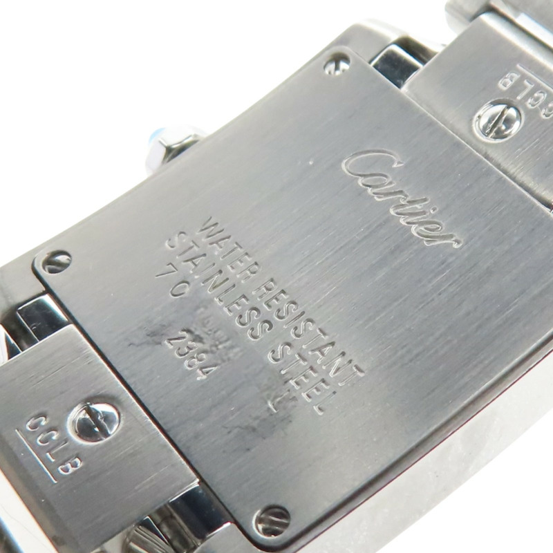 米色錶盤 不鏽鋼 Tank Francaise SM 腕錶【Cartier 卡地亞】 W51008Q3-7