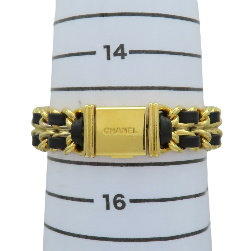 黑色錶盤 鍍金 皮革錶帶 Premiere S 石英腕錶【CHANEL 香奈兒】 H0001-9