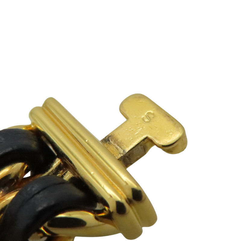 黑色錶盤 鍍金 皮革錶帶 Premiere S 石英腕錶【CHANEL 香奈兒】 H0001-10