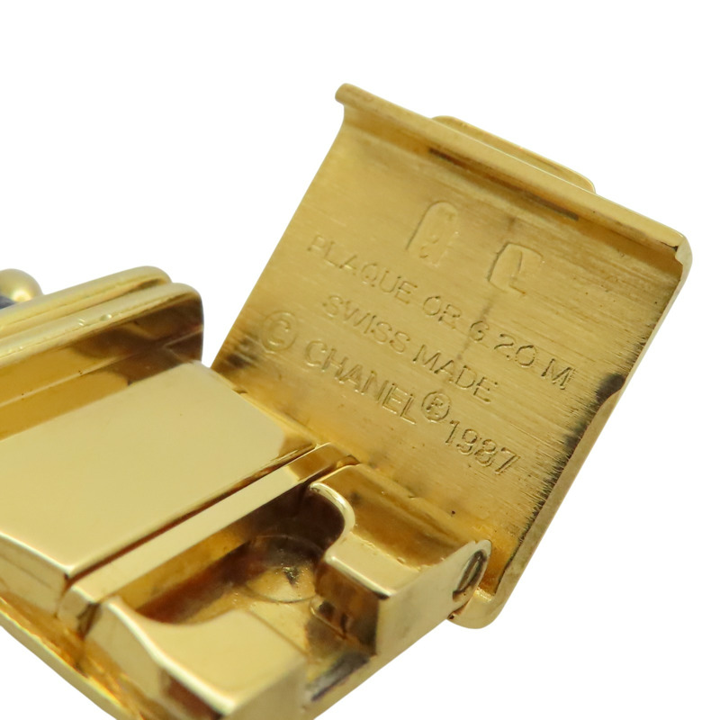 黑色錶盤 鍍金 皮革錶帶 Premiere S 石英腕錶【CHANEL 香奈兒】 H0001-12