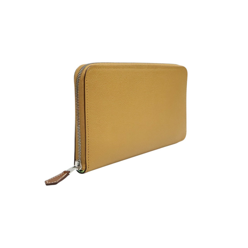 焦糖色 Togo Azap Silk'In Long 拉鍊 長夾 Z刻【HERMES 愛馬仕】 H077758CKAM-1