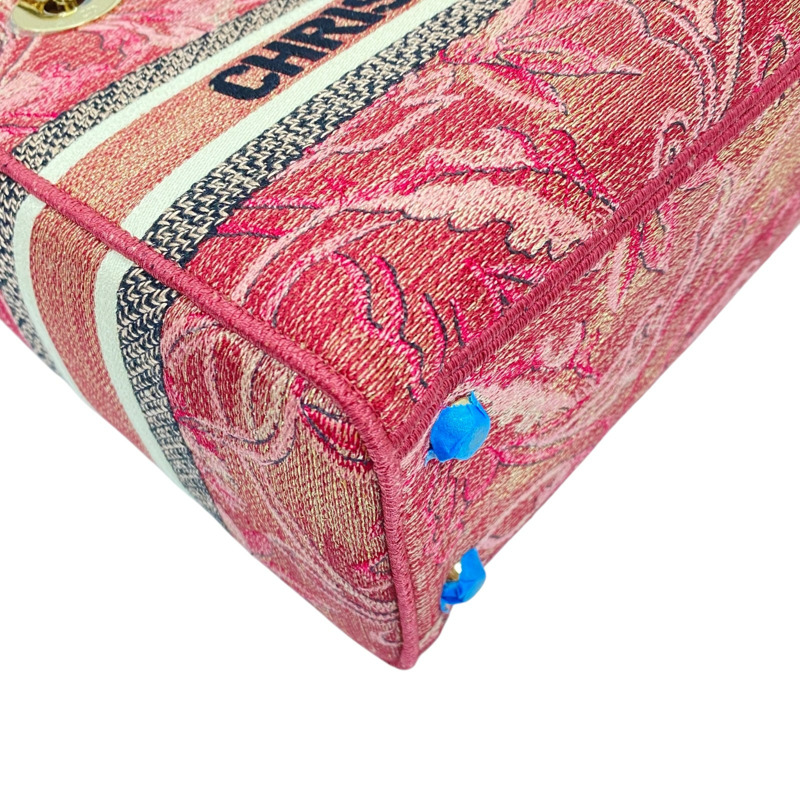 粉紅色 刺繡帆布 Lady D-Lite 两用包【Dior 迪奧 】 M0565ORWL_M33E-9