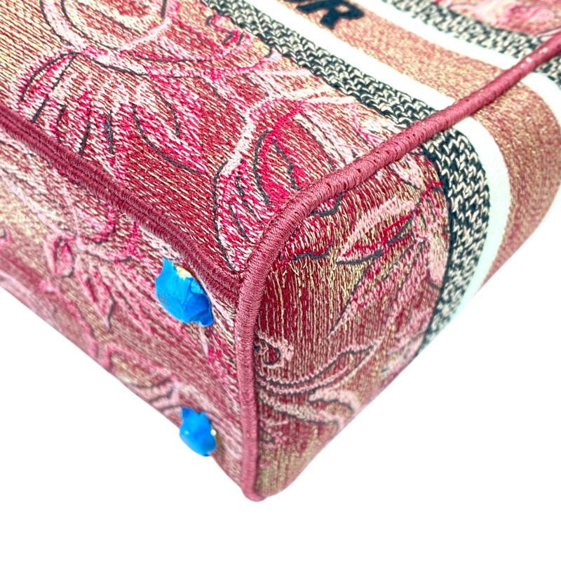 粉紅色 刺繡帆布 Lady D-Lite 两用包【Dior 迪奧 】 M0565ORWL_M33E-10