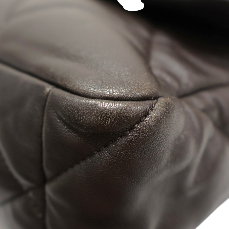 棕色 羊皮 19 口蓋 鍊帶 兩用包【CHANEL 香奈兒】 AS1160-10