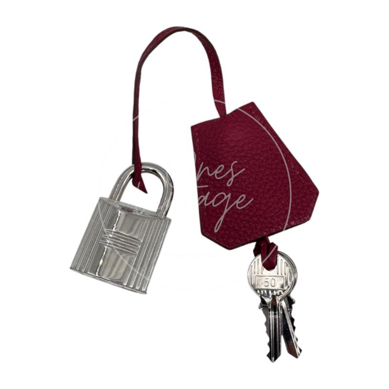 中古 愛馬仕 Hermès JPG Shoulder Birkin 42 銀色五金 Rubis 紅寶石色手袋-31