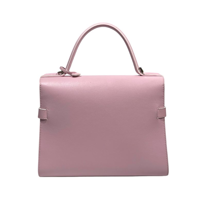 DELVAUX Calfskin Leather Tempete MM Shoulder Bag Pink GHW-1