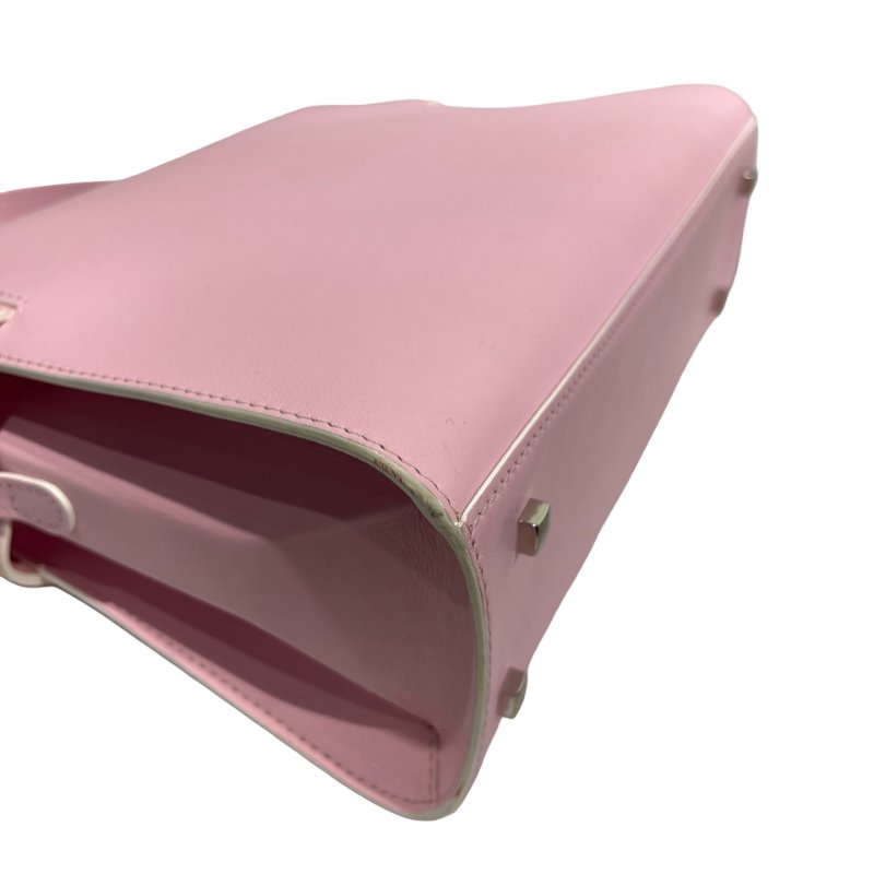 DELVAUX Calfskin Leather Tempete MM Shoulder Bag Pink GHW-4