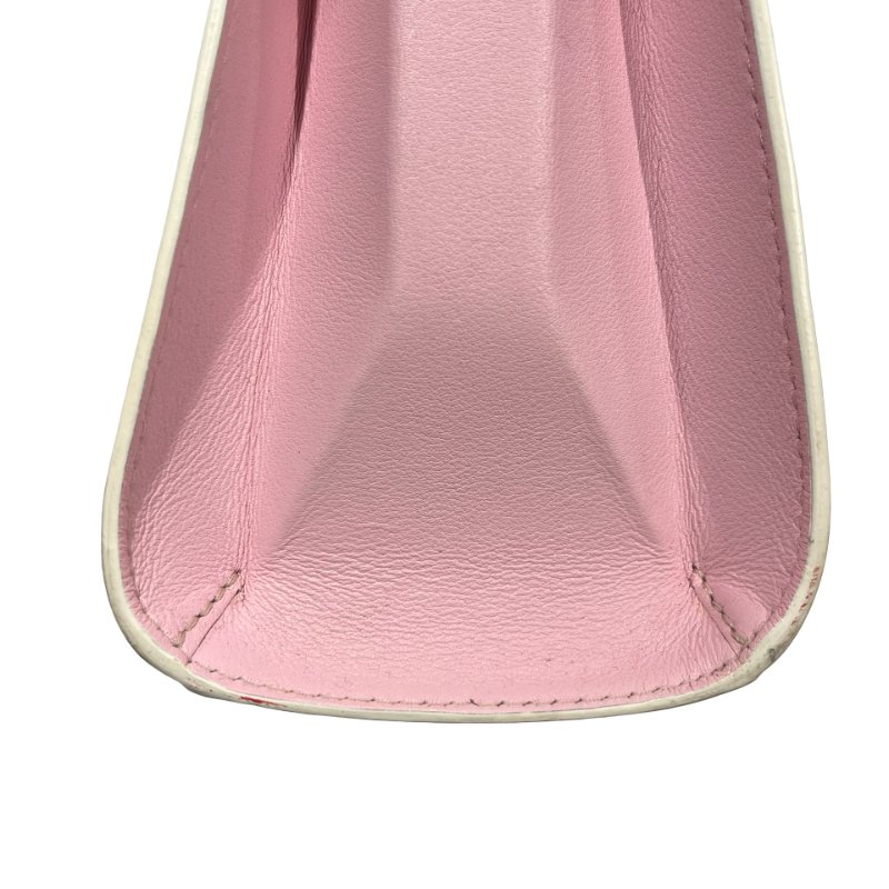 DELVAUX Calfskin Leather Tempete MM Shoulder Bag Pink GHW-12