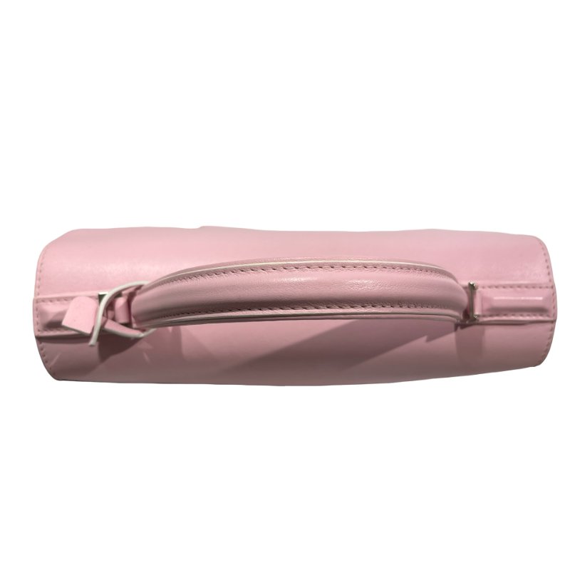 DELVAUX Calfskin Leather Tempete MM Shoulder Bag Pink GHW-18