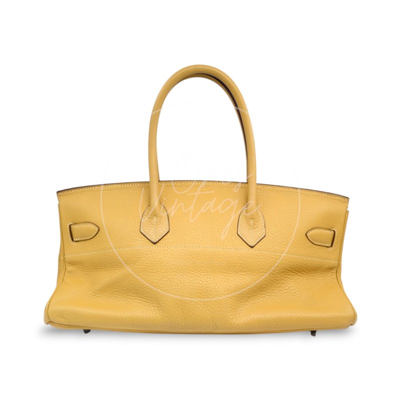 中古 愛馬仕 Hermès JPG Shoulder Birkin 42 2C Curry 咖哩色 銀色五金 印記 Square L 手袋-12