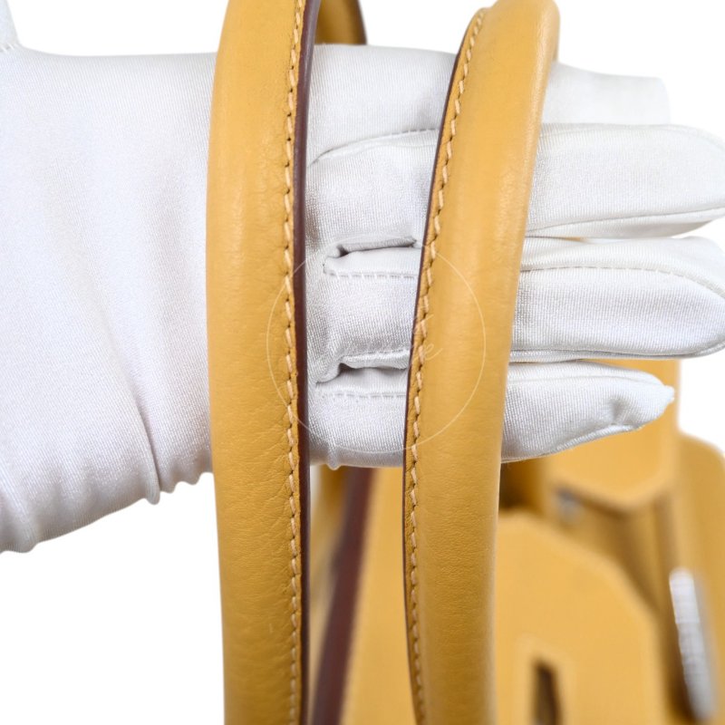 中古 愛馬仕 Hermès JPG Shoulder Birkin 42 2C Curry 咖哩色 銀色五金 印記 Square L 手袋-13