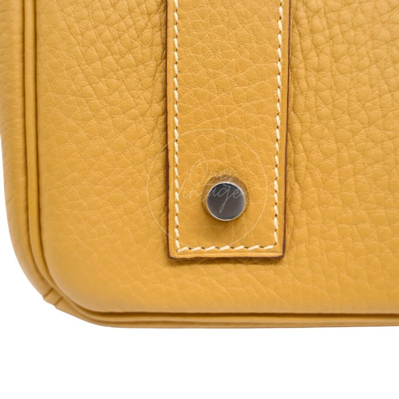 中古 愛馬仕 Hermès JPG Shoulder Birkin 42 2C Curry 咖哩色 銀色五金 印記 Square L 手袋-20
