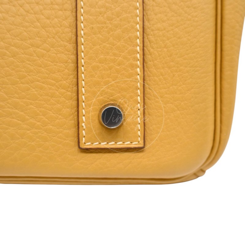 中古 愛馬仕 Hermès JPG Shoulder Birkin 42 2C Curry 咖哩色 銀色五金 印記 Square L 手袋-21