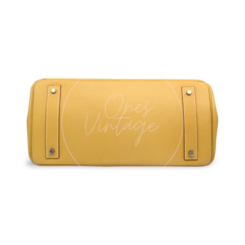中古 愛馬仕 Hermès JPG Shoulder Birkin 42 2C Curry 咖哩色 銀色五金 印記 Square L 手袋-22