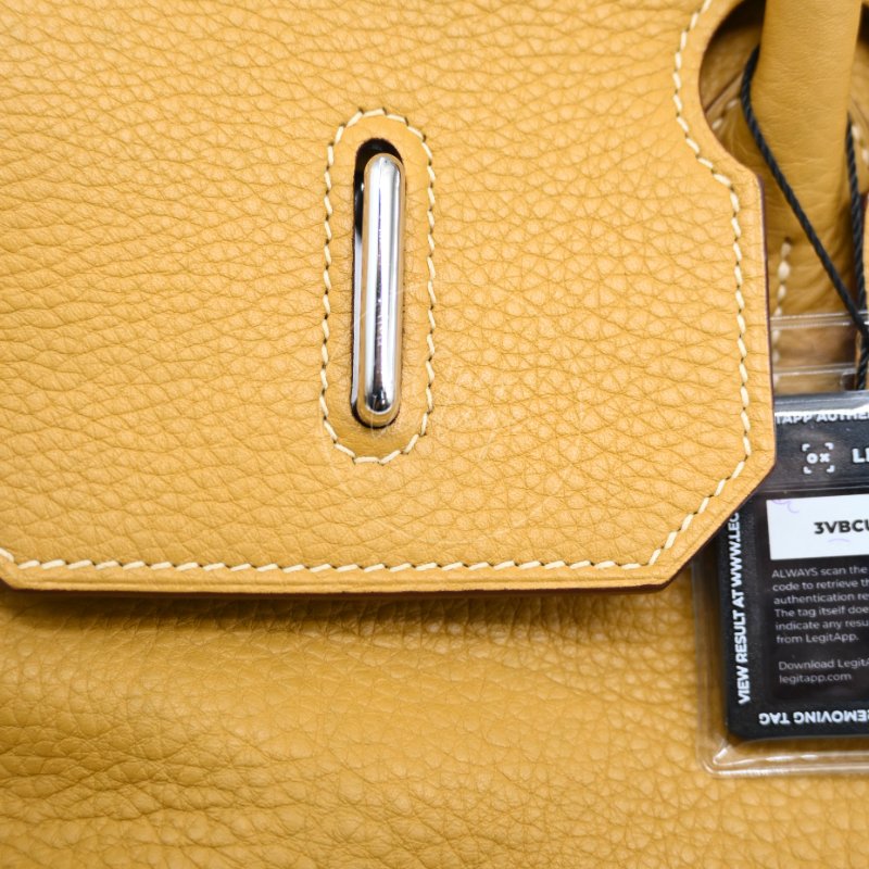 中古 愛馬仕 Hermès JPG Shoulder Birkin 42 2C Curry 咖哩色 銀色五金 印記 Square L 手袋-32