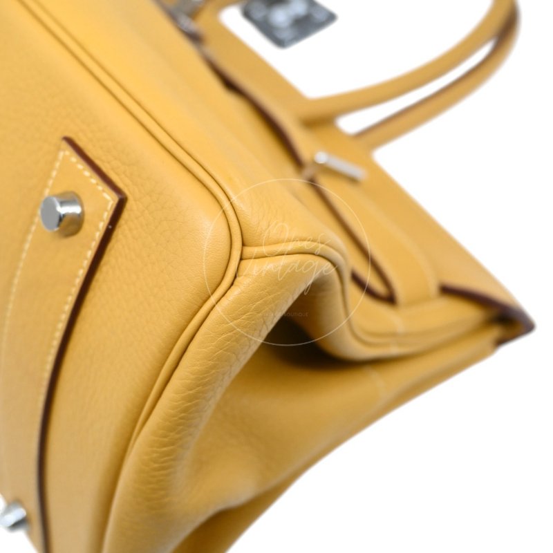 中古 愛馬仕 Hermès JPG Shoulder Birkin 42 2C Curry 咖哩色 銀色五金 印記 Square L 手袋-47