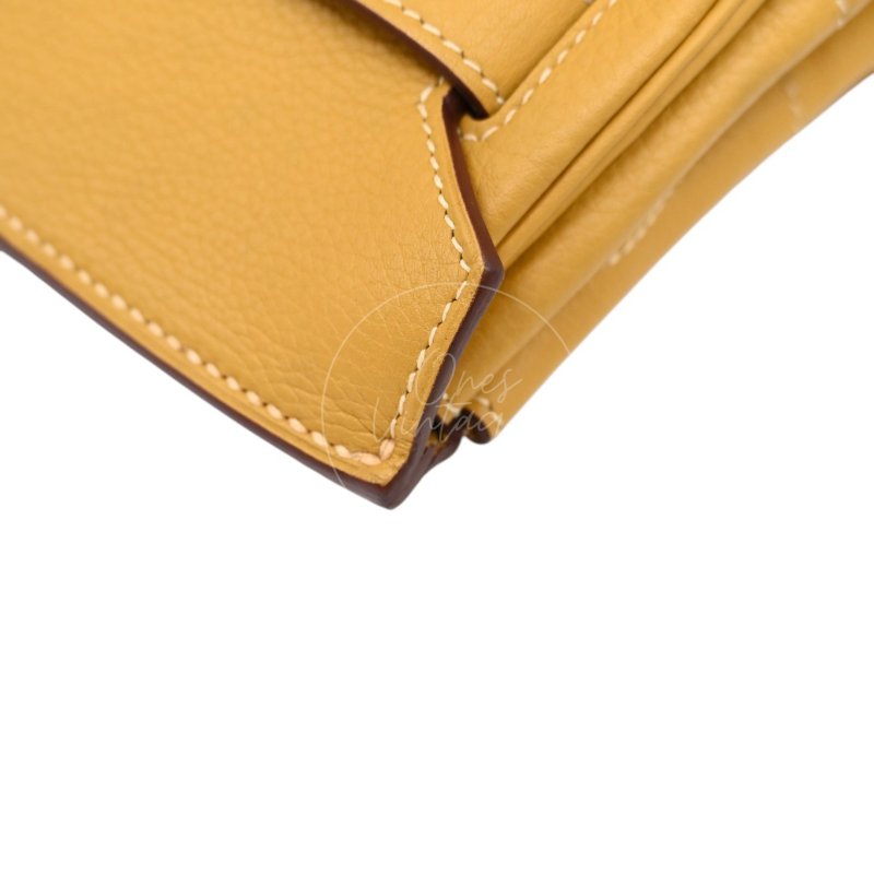 中古 愛馬仕 Hermès JPG Shoulder Birkin 42 2C Curry 咖哩色 銀色五金 印記 Square L 手袋-50