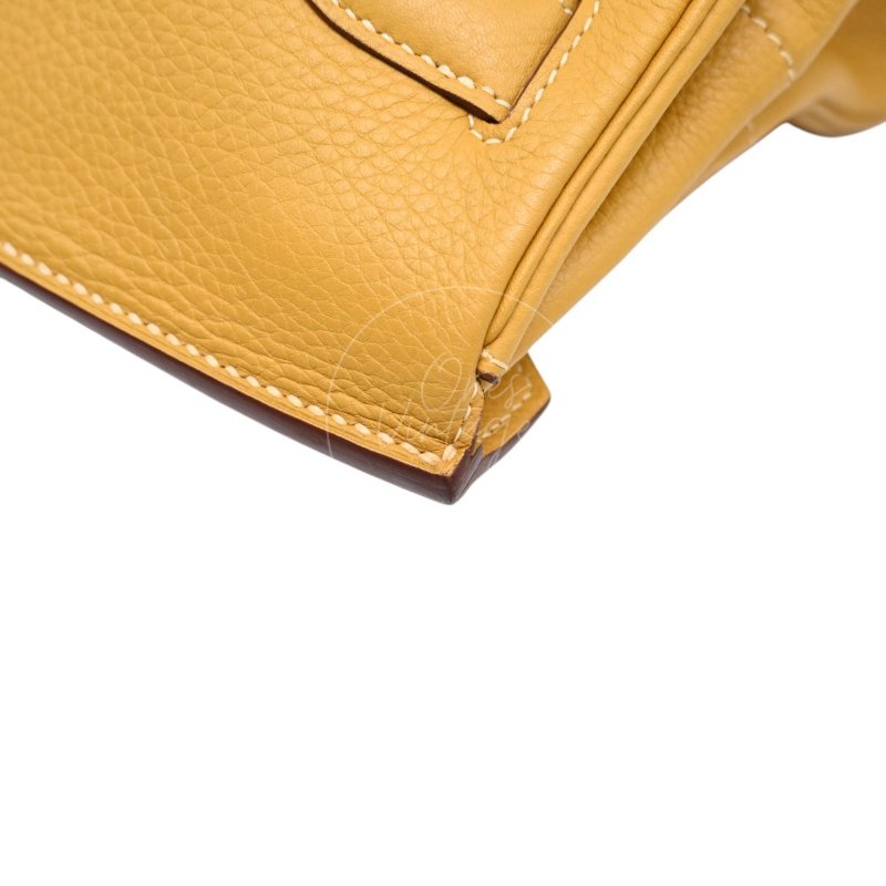 中古 愛馬仕 Hermès JPG Shoulder Birkin 42 2C Curry 咖哩色 銀色五金 印記 Square L 手袋-52