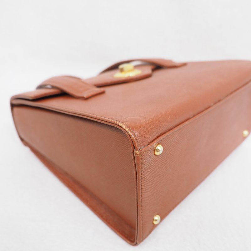 GIVENCHY 金圈手提包 焦糖色-6